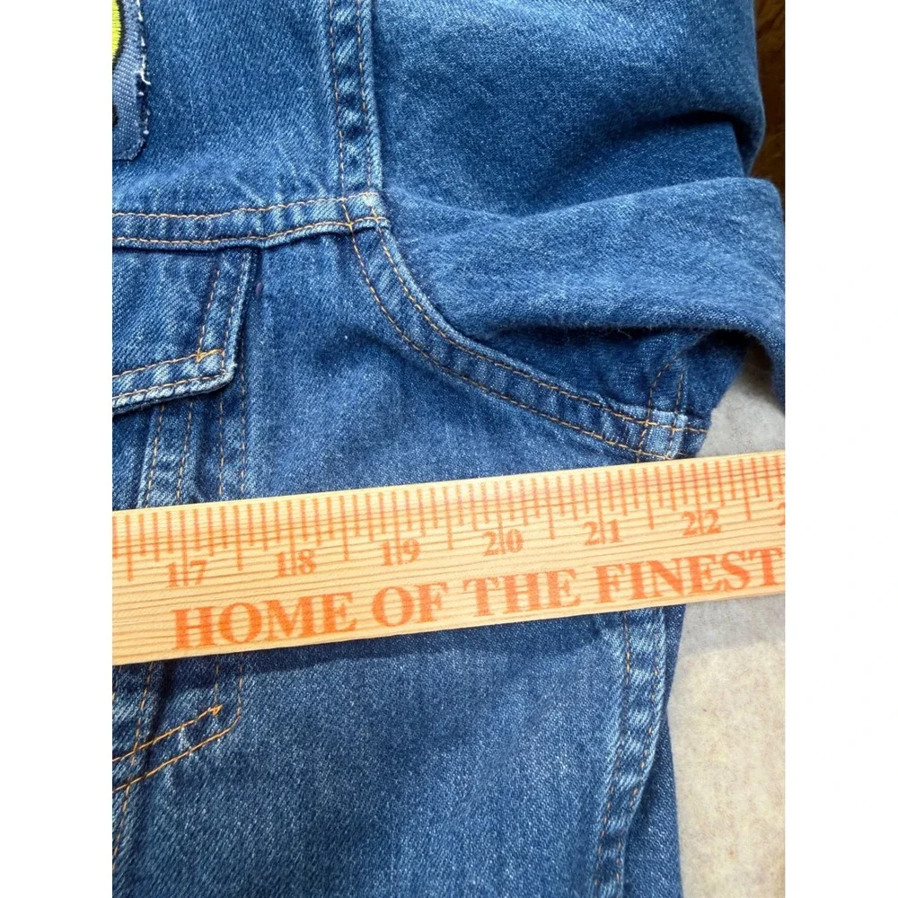 Vintage Denim Trucker Jacket Custom Mens Medium Patchwork One of a Kind - Picture 11 of 11